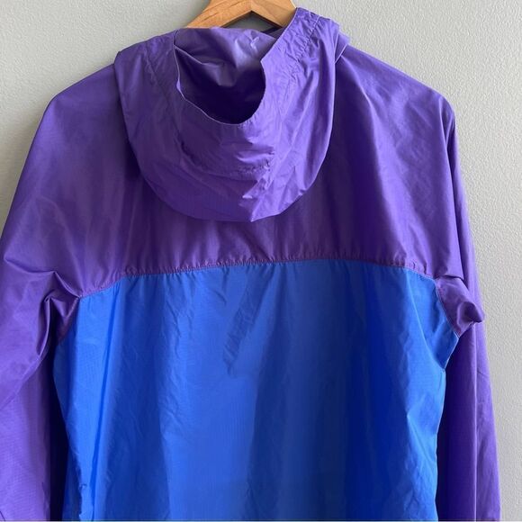 Patagonia Vintage 80s Two Tone Windbreaker Jacket Blue Purple 1/4 Zip Size Small - Picture 7 of 13